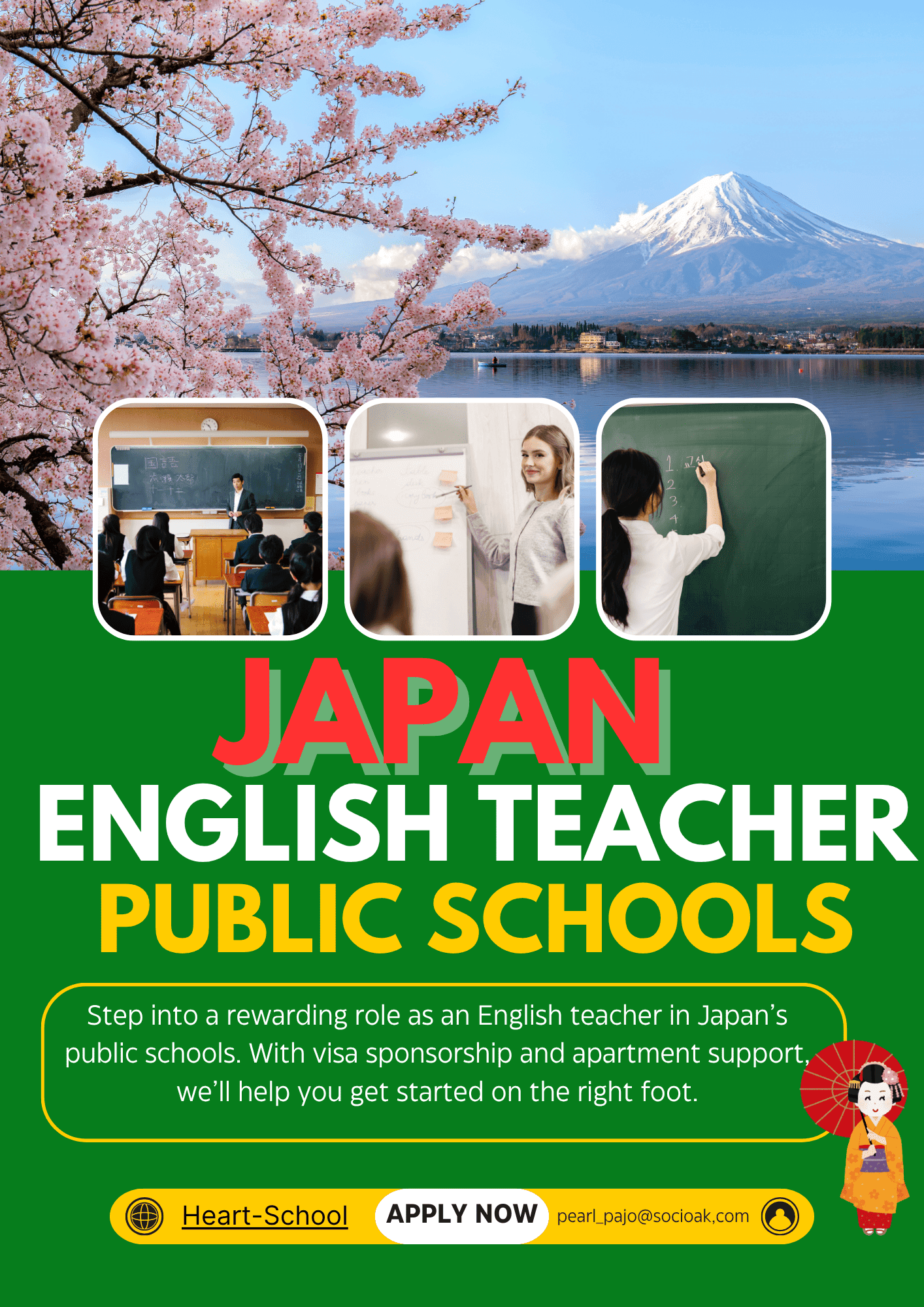 Heart Corporation - Assistant Language Teacher – Japan job post Heart Corporation Logo for Assistant Language Teacher – Japan Jobs