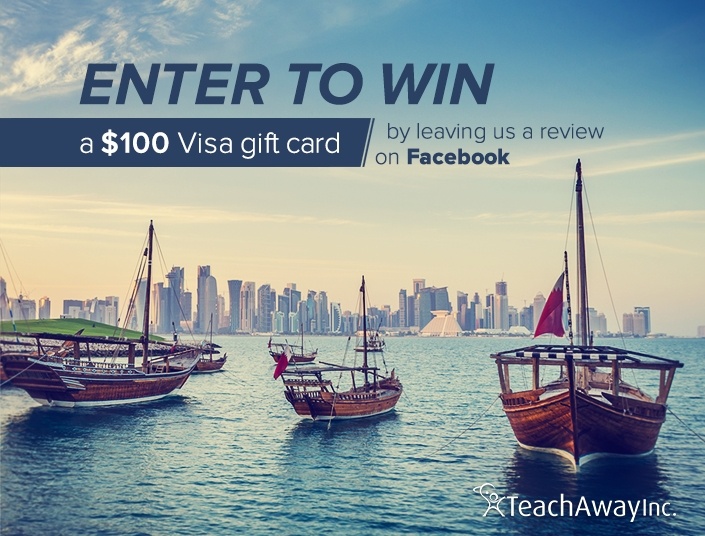 Share your Teach Away experience to enter to win a $100 credit card!