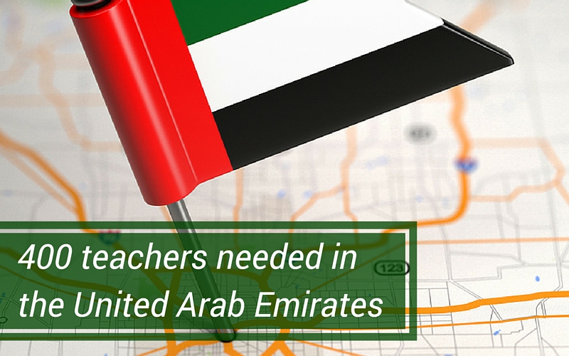 400 teachers needed in the United Arab Emirates