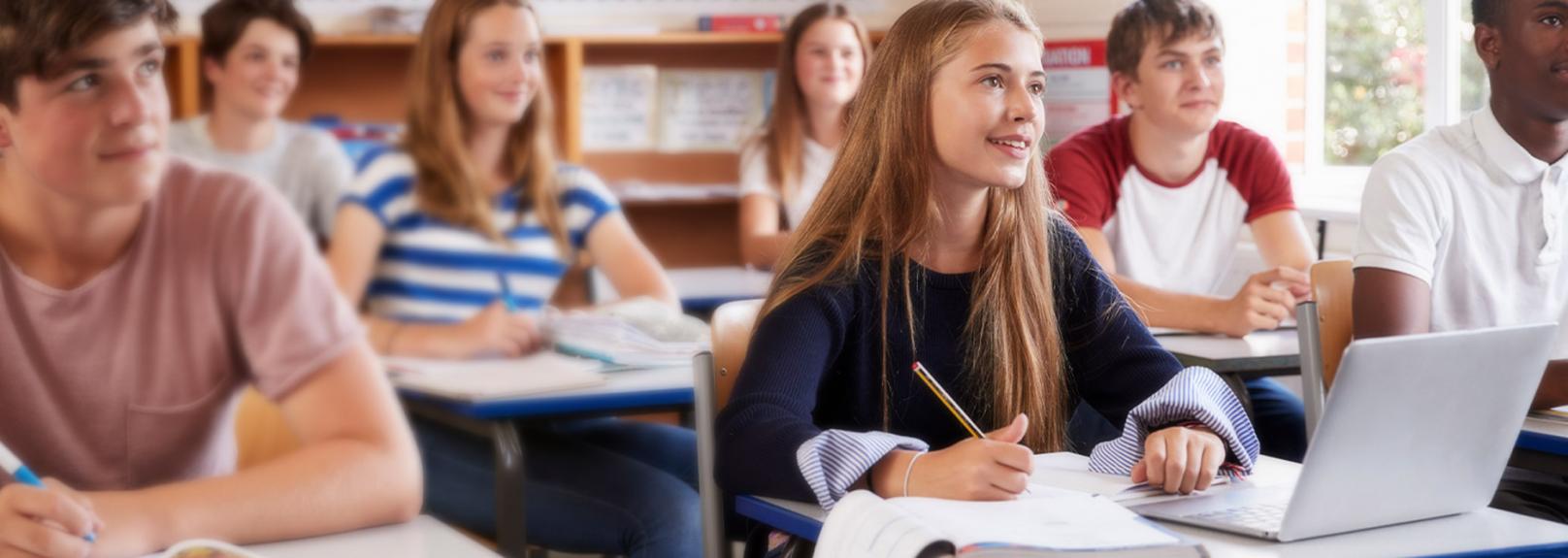 Recruit the right international school teachers for your students Secondary school students, teens, learning in a classroom - International School Recruitment Agency