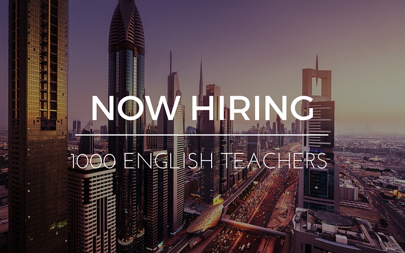 Now hiring 1000 English teachers to teach in United Arab Emirates!