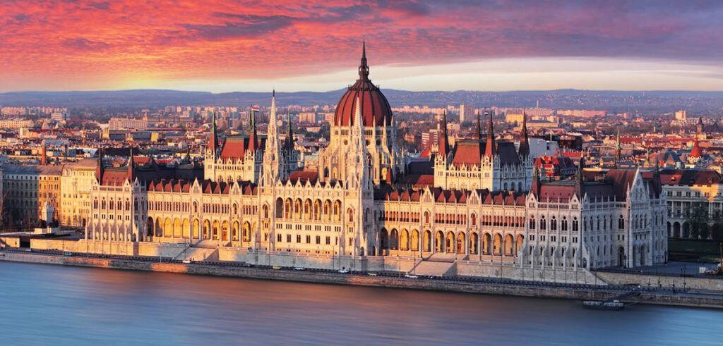 historic buildings and architecture on hungary's coastal waterfront