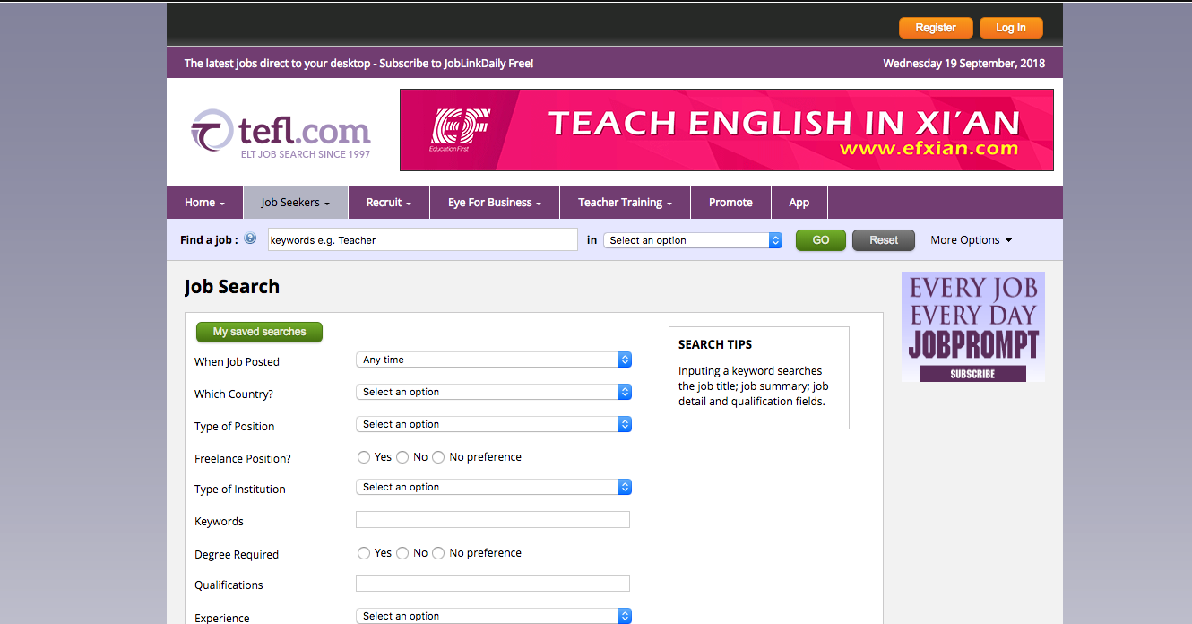 best tefl job sites