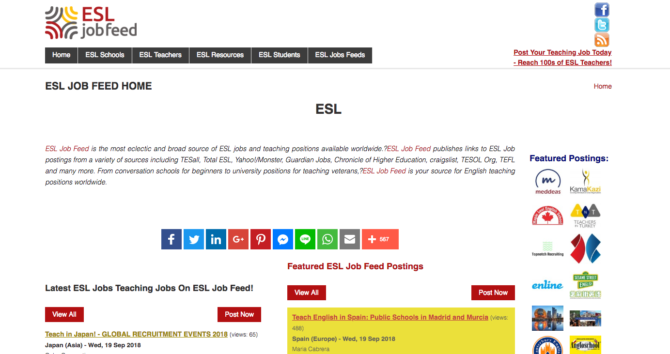  best websites for esl jobs