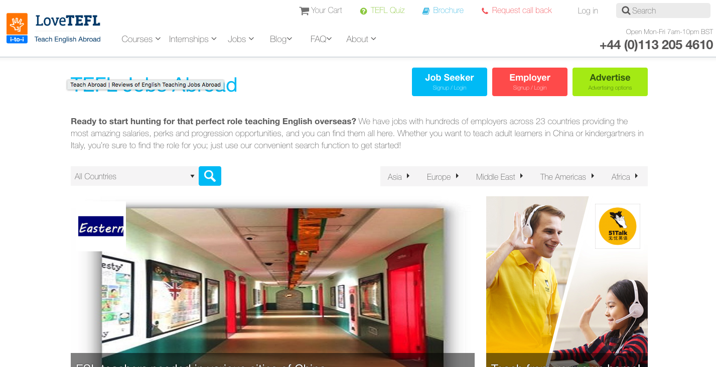 tefl job sites