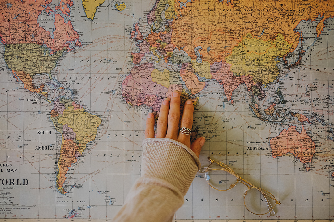 Photo of map and the best places to teach english abroad with TEFL certification