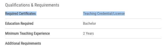What is a teaching licence
