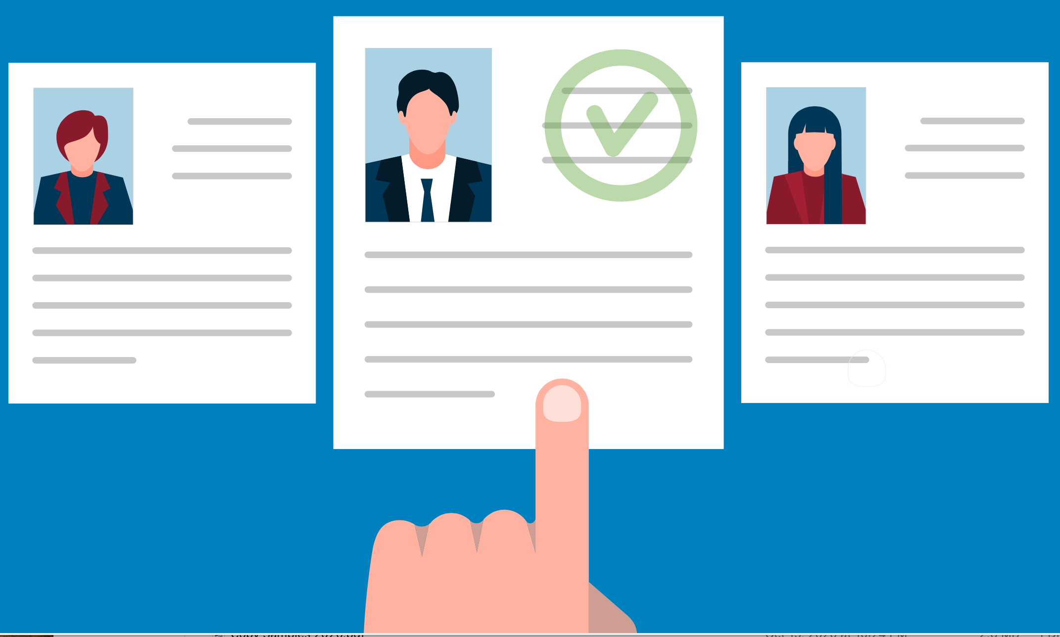 Illustration of resumes