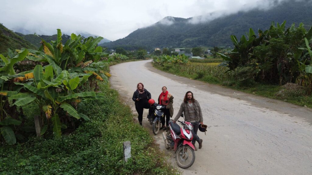 Steven Jonas on a motorbike trip while teaching in Vietnam during Covid