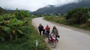 Steven Jonas on a motorbike trip while teaching in Vietnam during Covid