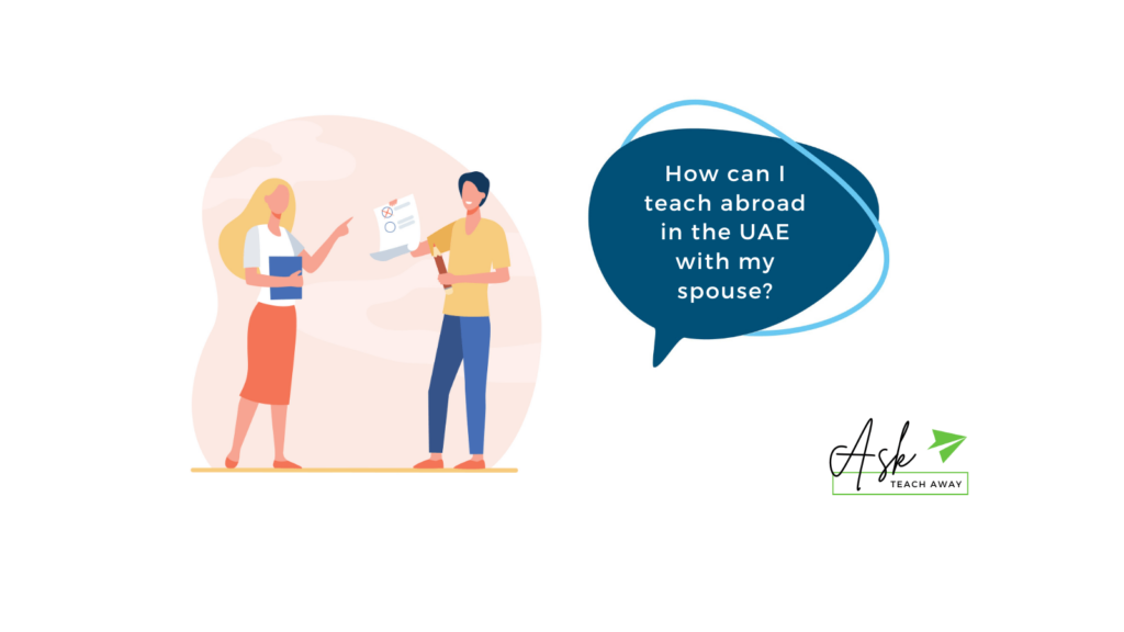 blog banner for How can I teach abroad in the UAE with my spouse? article