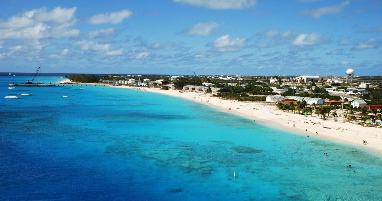 view of beach an cockburn town while teaching in turks and caicos