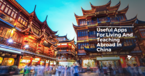 street level shot of a street in china where you can access this list of apps for living and teaching abroad in china