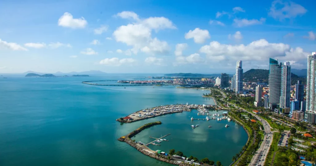 aerial view of panama city