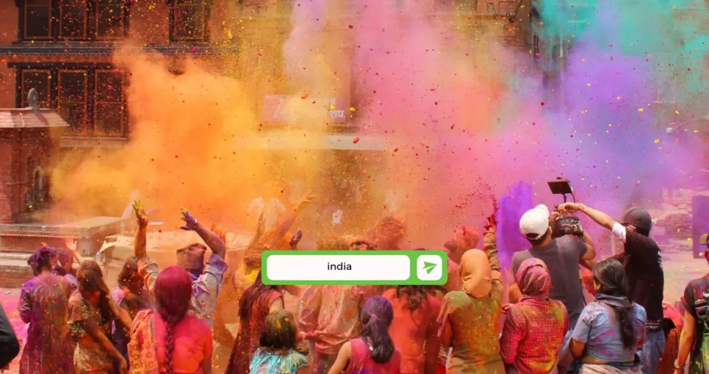 Holi celebration in India
