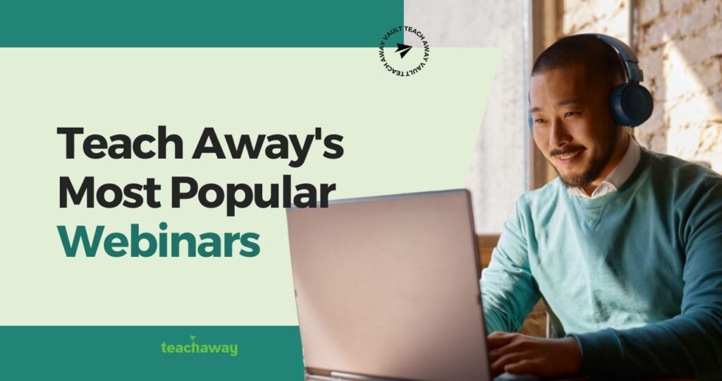 teacher attending an online teaching webinar
