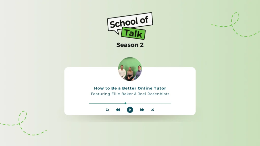 teacher podcast banner for school of talk by teach away