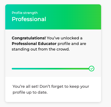 teacher profile professional strength