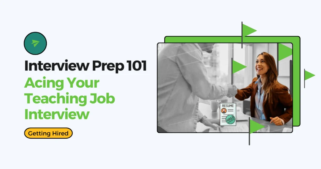 teacher interviewing for a teaching job