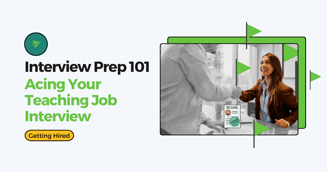 teacher interviewing for a teaching job