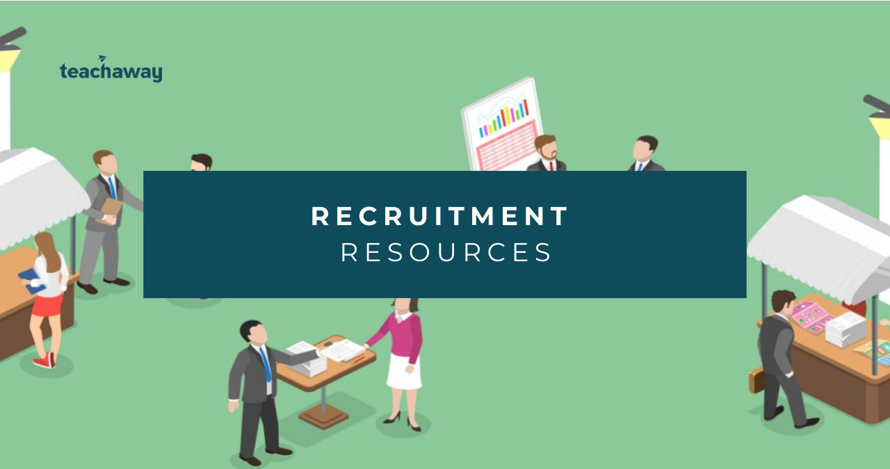 recruiters hiring teachers at a job fair
