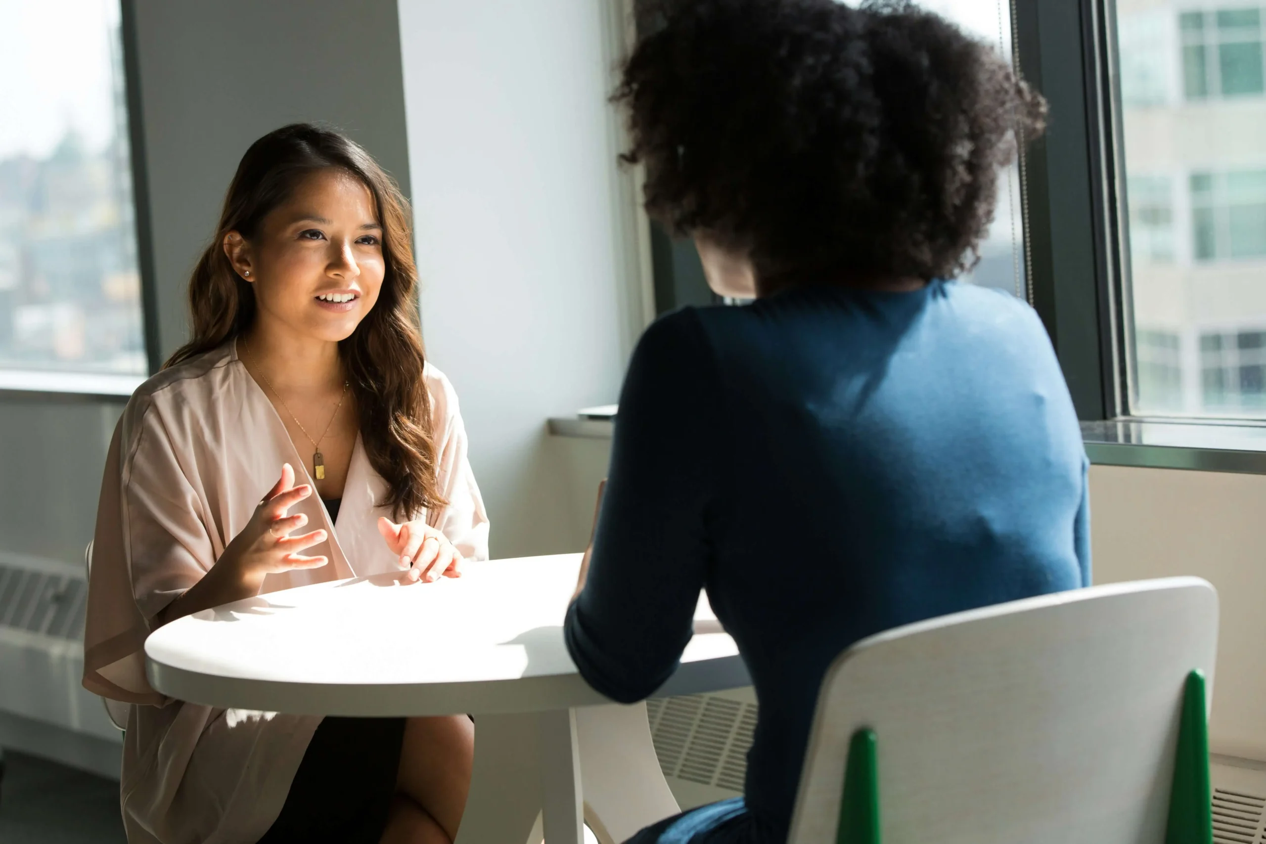 teacher recruiter interviewing teacher candidate